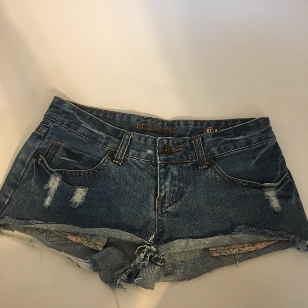 Billabong distressed denim shorts
